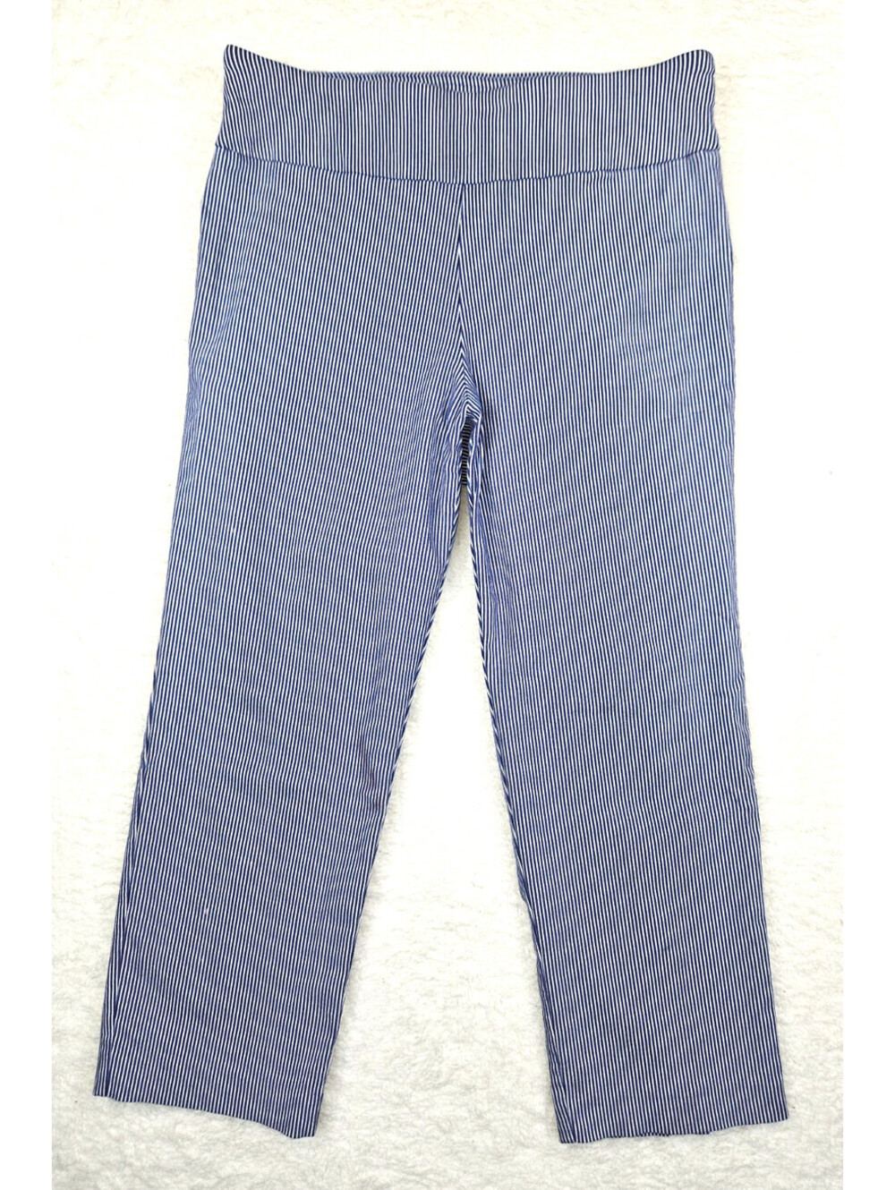 Counterparts Blue & White Striped Cropped Capri Pants Womens Size 8